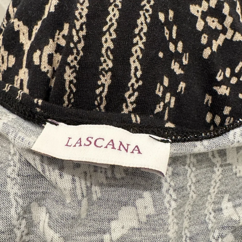Lascana Black Tan Tribal Print Midi Dress Thin Strap Size 4 - Picture 5 of 6